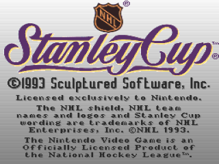 NHL Stanley Cup title screen for Super Nintendo